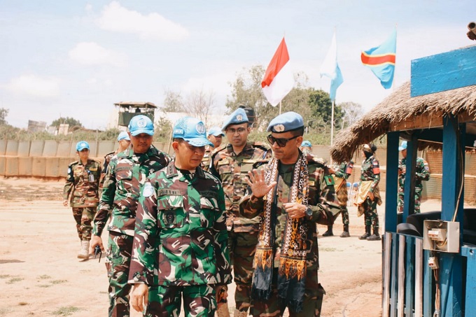 Satgas Indo RDB XXXIX-F Monusco Terima Kunjungan Military Police Contingent Commander (MPCC)