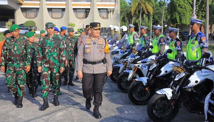 Presiden Jokowi ke Riau, Polda Riau Gelar Apel Kesiapan Pasukan