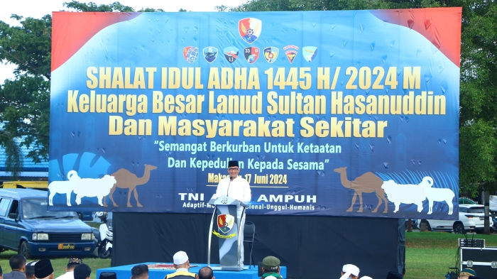 Danlanud Sultan Hasanuddin: Semangat Berqurban Untuk Membantu Kepada Sesama Yang Membutuhkan