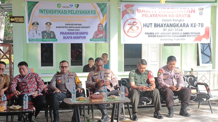 Polres Kepulauan Meranti Bersama BKKBN Provinsi Riau Laksanakan Kegiatan Intensifikasi Pelayanan KB-KR