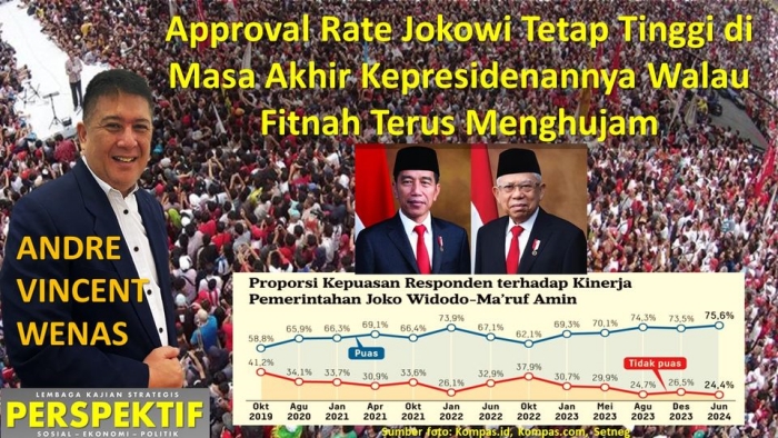 Approval Rate Jokowi Tetap Tinggi di Masa Akhir Kepresidenannya Walau Fitnah Terus Menghujam