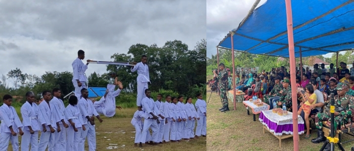 Pertunjukan Demonstrasi Bela Diri Si’Mbisa Karate Club di Papua Selatan