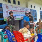 Dukung Kelancaran Program 'PIN', Seluruh Pos Jajaran Satgas Yonif 125/SMB Laksanakan Perbantuan Imunisasi Bersama Puskesmas Setempat