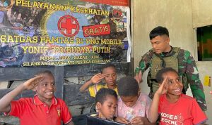 TNI Gelar Papua Pintar Anak-Anak Kago Sambut Gembira