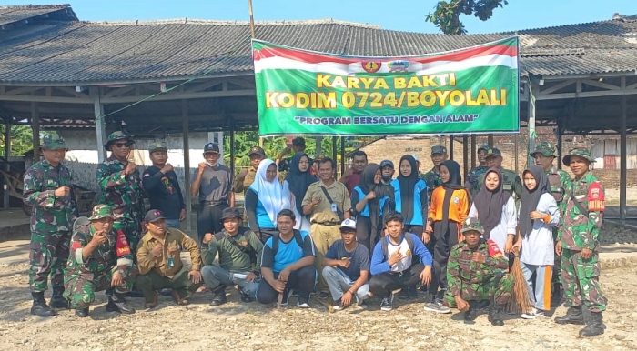 Kodim Boyolali Karya Bakti di Dua Pasar Tradisional Sekaligus