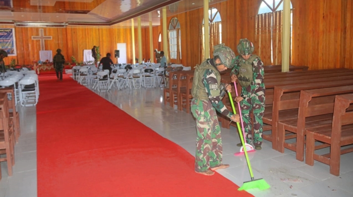 TNI Task Forces Initiated To Invite The Community To Collaborate To Clean The Kingmi Ebenezer Kago Church