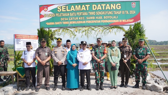 TMMD Sengkuyung Tahap III Kodim 0726/Sukoharjo di desa Tanjung Rejo, Nguter dibuka oleh Bupati Sukoharjo