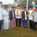 Bupati Lampung Timur  M Dawam Rahardjo  Memberikan khutbah Idul Adha di Lapangan di Lapangan Merdeka, Kecamatan Batanghari