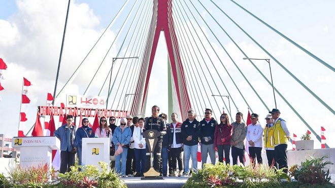 Resmikan Jembatan Pulau Balang, Presiden Jokowi: Dukung Konektivitas di Kaltim