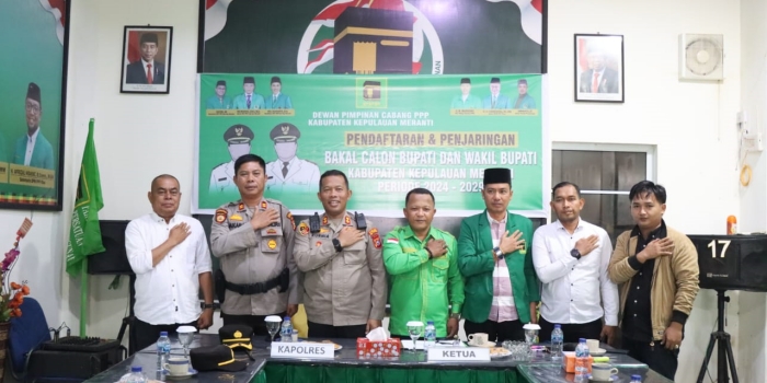 Cooling System Jelang Pilkada 2024, Kapolres Meranti Sambangi Kantor DPC PPP