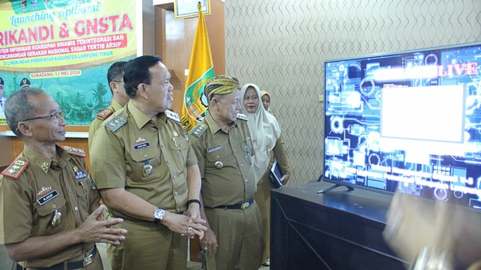 Bupati Lampung Timur: Launching Aplikasi Srikandi dan GNSTA Meningkatkan Kualitas Dan Akuntabilitas Dalam Kearsipan Serta Menjadi Memori Kolektif Bagi Bangsa.