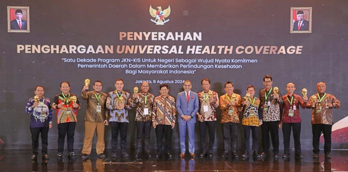 Pj. Bupati OKI Dianugerahi UHC Award 2024 Karena Cover 97 % Warganya Lewat JKN-Kes