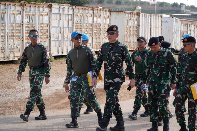 Tim Waslakops Mabes TNI Tinjau Kesiapan Satgas TNI Konga UNIFIL Lebanon