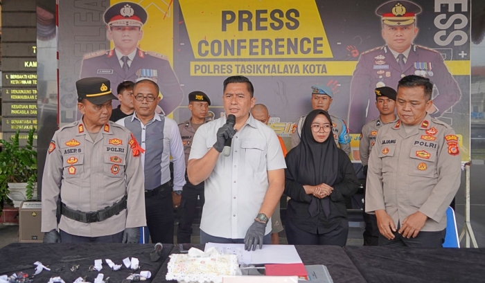 Press Release Polres Tasikmalaya Kota, Ungkap Kasus Tindak Pidana Pencurian Belasan Sepeda Motor