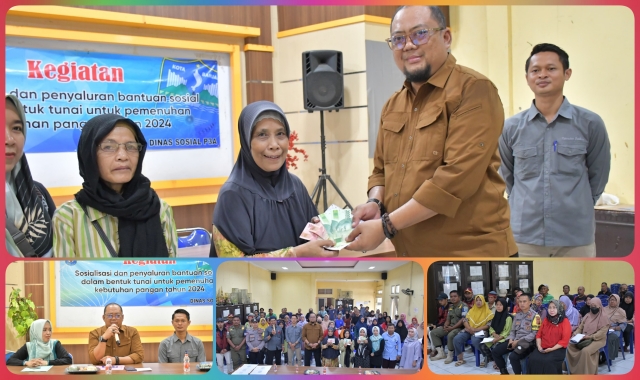 Sekda Kota Banjar Soni Harison Melakukan Monitoring Penyaluran Bantuan Sosial Tunai Untuk Pemenuhan Kebutuan Pangan Tahun 2024 di Wilayah Kelurahan Hegarsari